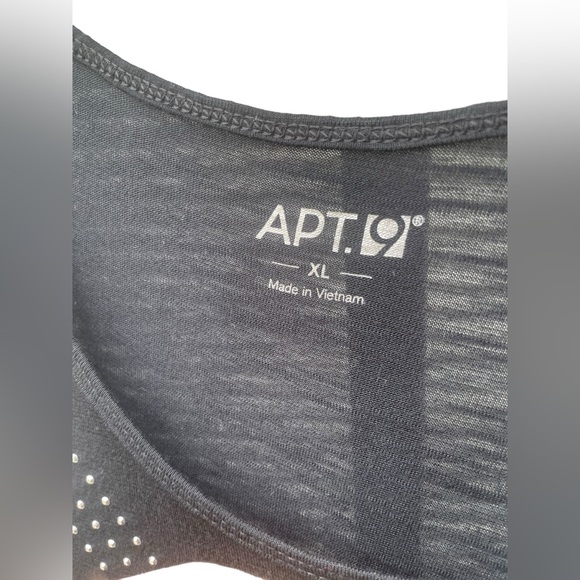 Apt. 9. Black with Silver Rhinestones‎ in V pattern - Picture 3 of 5